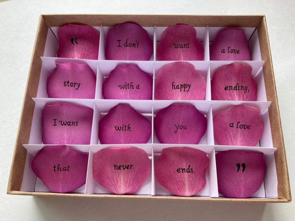 Poem in Preserved Rose Petals