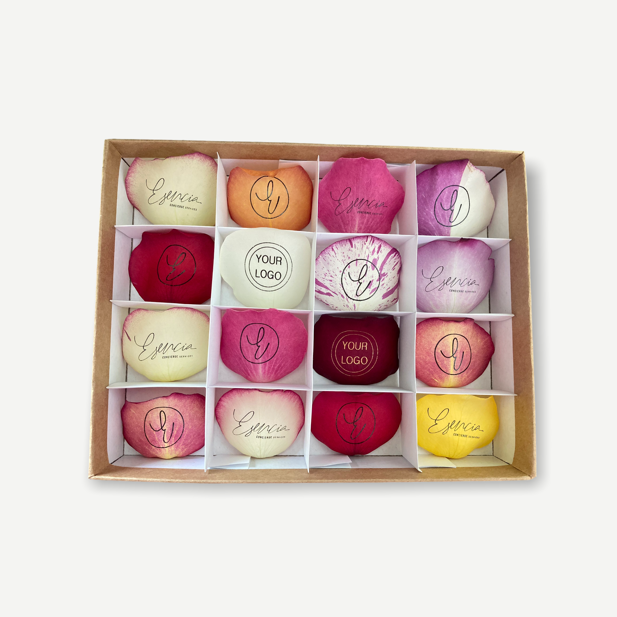 Luxury Commercial Logos in Preserved Rose Petals