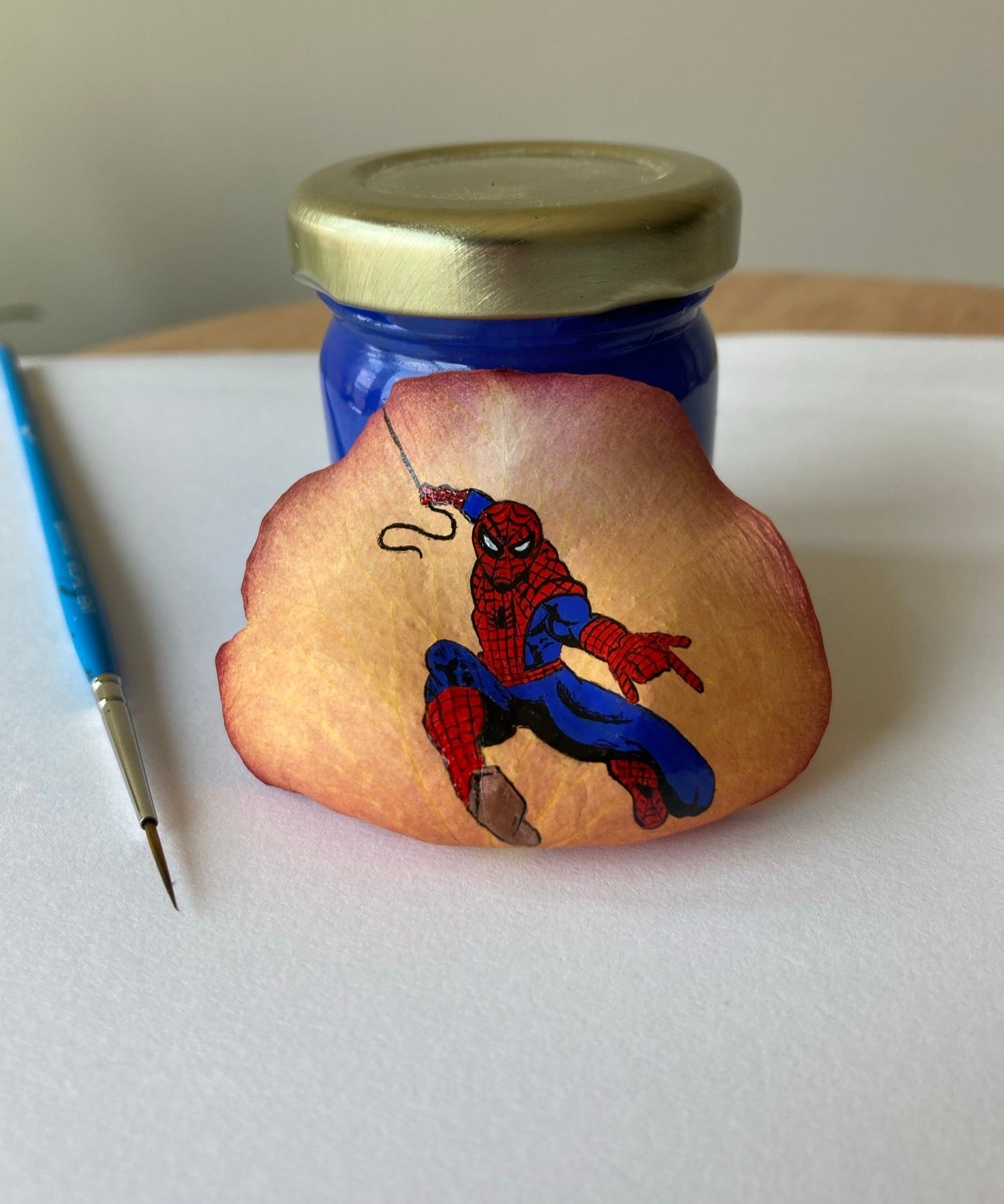 Art in Rose Petal- Spider Man